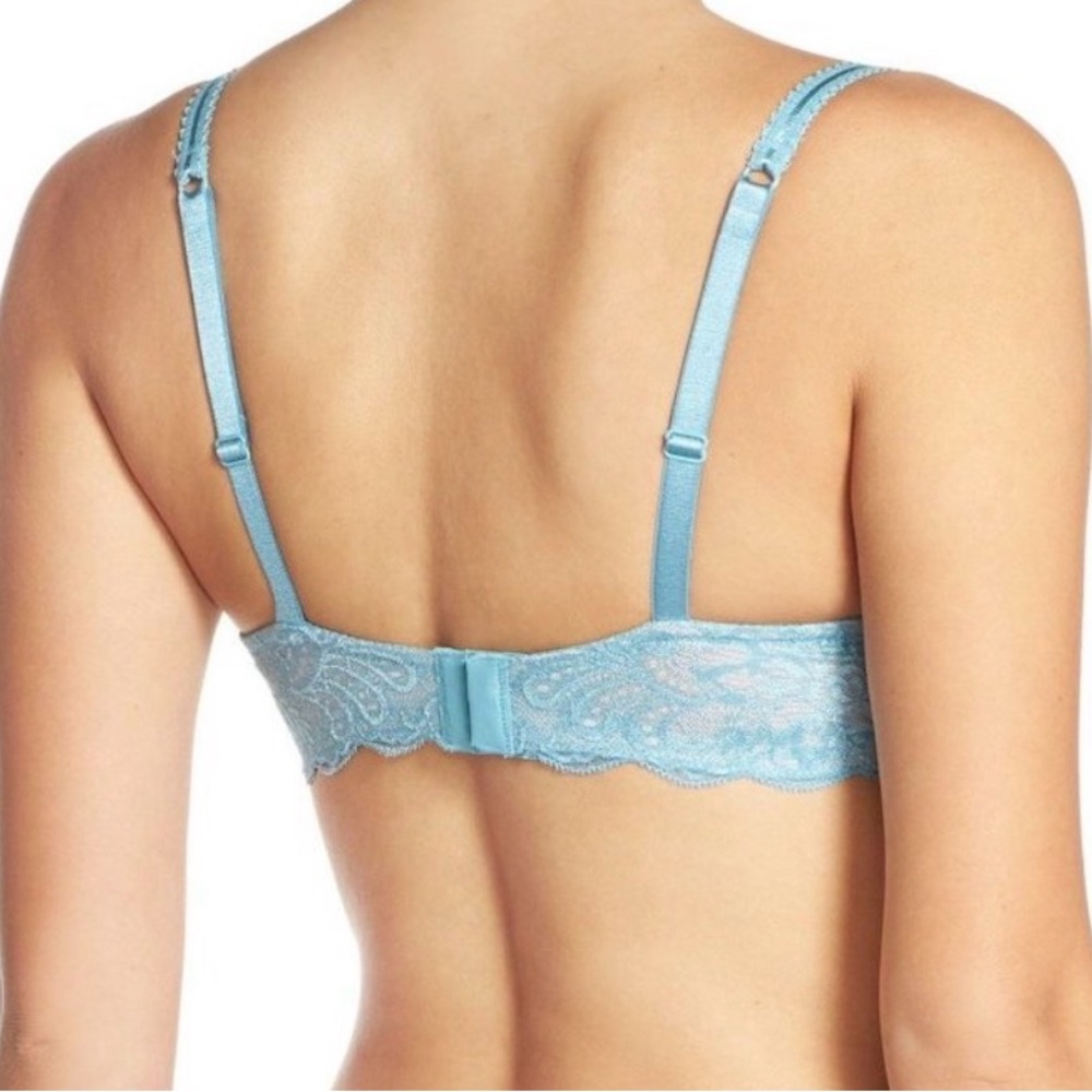 Le Mystere ‘Sophia’ Lace T-Shirt Bra in Waterfall Blue - 32DD - NWT - Picture 3 of 8